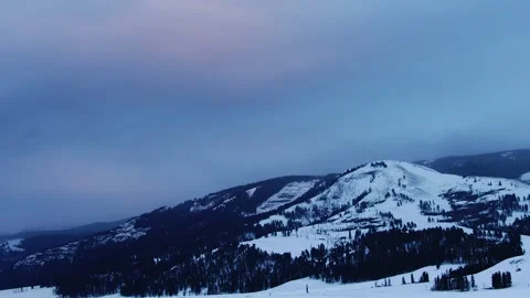 Snowy Yellowstone Landscape Stock-Footage 202064646
