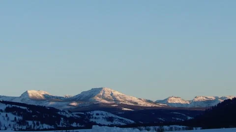 Snowy Yellowstone Landscape Stock-Footage 202064755