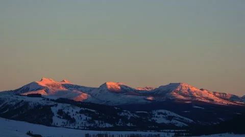 Snowy Yellowstone Landscape Stock-Footage 202065276