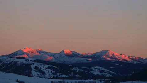 Snowy Yellowstone Landscape Stock-Footage 202065418