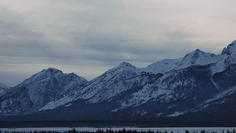 Snowy Yellowstone Landscape Stock-Footage 202089389