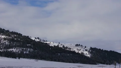 Snowy Yellowstone Landscape Stock-Footage 202094208