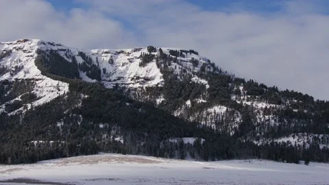 Snowy Yellowstone Landscape Stock-Footage 202094832