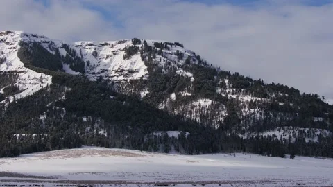 Snowy Yellowstone Landscape Stock-Footage 202095063