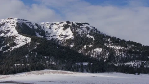 Snowy Yellowstone Landscape Stock-Footage 202095119