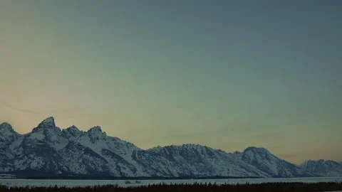 Snowy Yellowstone Landscape Stock-Footage 202107653