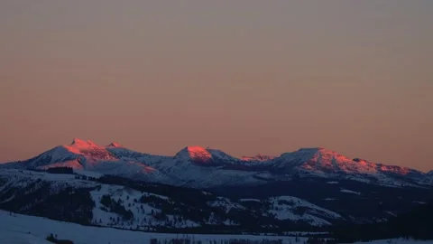 Snowy Yellowstone Landscape Stock-Footage 202109468