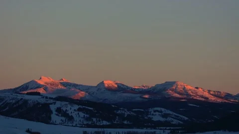 Snowy Yellowstone Landscape Stock-Footage 202110862