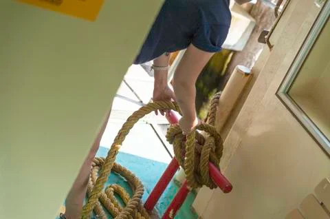 Snubbing line from dock Foto stock