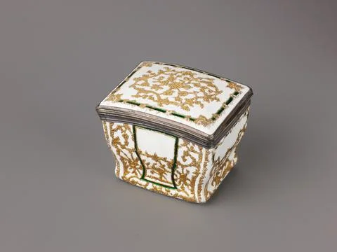 Snuffbox with Vegetal Pattern ca. 1750 probably French. Snuffbox with Veget.. Stock Photos