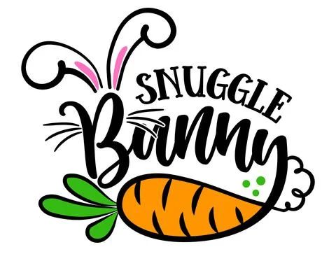 Snuggle Bunny - Cute Easter bunny design Stock Illustration