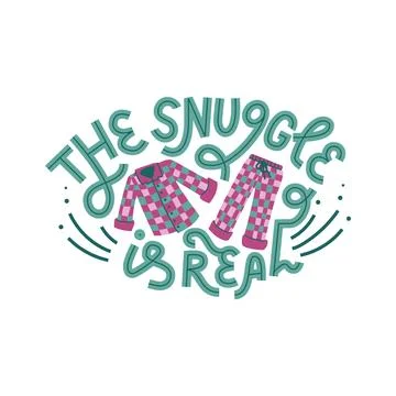 The snuggle is real Stock Illustration