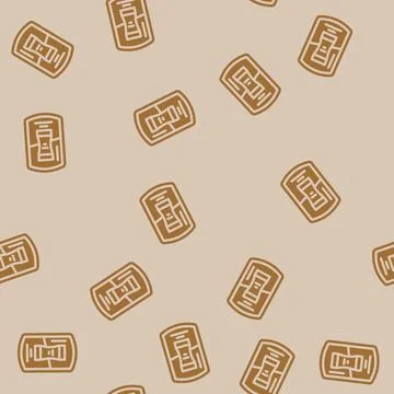 Snus nicotine pouch glyph vector seamless pattern Stock Illustration