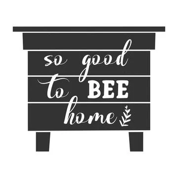 So good to bee home quote. Vector text illustration. Stock Illustration