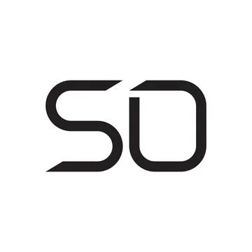 So initial letter vector logo icon 库存插图