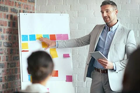 So Ive color-coded everything...a businessman giving a presentation in the Stock Photos