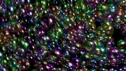 So Many Bubbles Rainbow 60fps DNxHR HQ Vídeo Stock 110709842