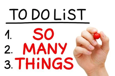 So many things to do list Stock Illustration