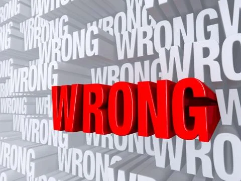 So Very Wrong Stock Illustration