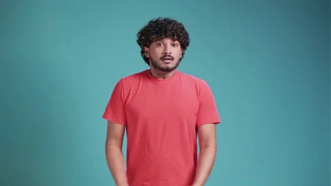 So what to do in this situation I dont know. latin spanish man with beard Stock Footage 239098282