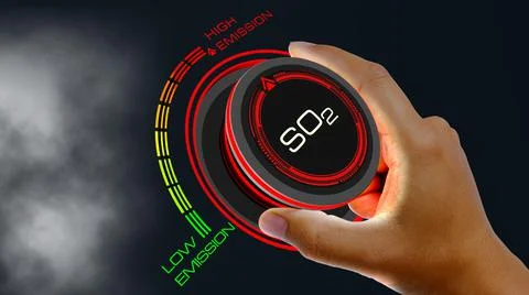 So2 Emission Concept Illustrazione stock