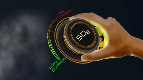 So2 Emission Concept1 Illustrazione stock