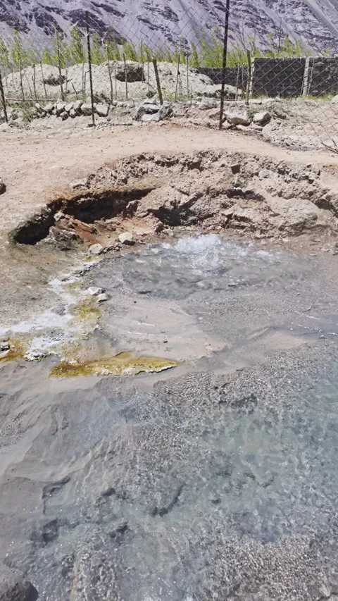 Soak in Serenity Discovering Chumathangs Thermal Wonders Stock Footage 314747531