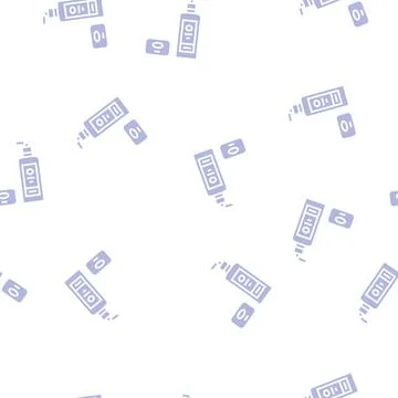Soap and hand cleanser packaging glyph seamless pattern Stock Illustration