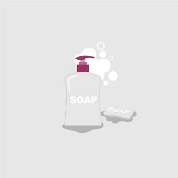 Soap and Hand soap vector illustration Stock Illustration