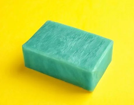 Soap bar on color background. Personal hygiene Foto stock