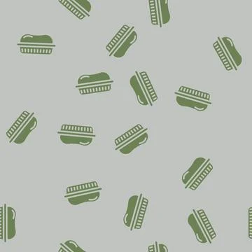Soap bar hygiene glyph vector seamless pattern Stock Illustration