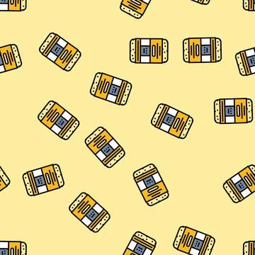 Soap bar hygiene vector seamless pattern Stock Illustration