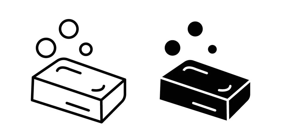 Soap bar icon bundle for website design projects 스톡 일러스트