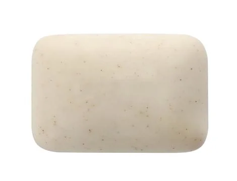 Soap bar on white background, top view Foto stock