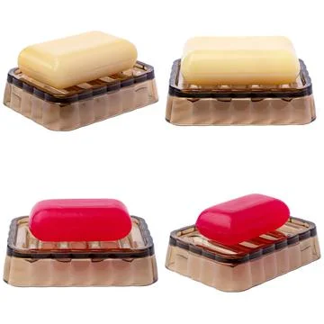 Soap bars isolated on the white background Foto stock