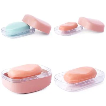 Soap bars isolated on the white background Foto stock