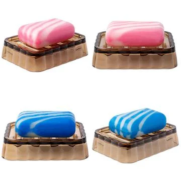 Soap bars isolated on the white background 스톡 사진