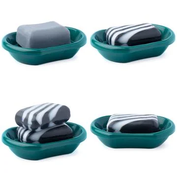 Soap bars isolated on the white background Foto stock