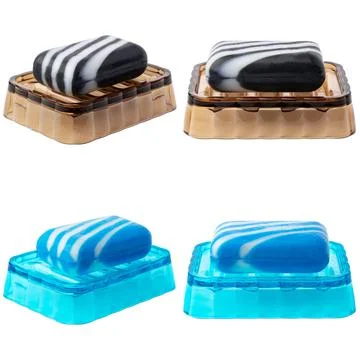 Soap bars isolated on the white background Foto stock