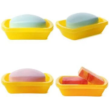 Soap bars isolated on the white background Foto stock