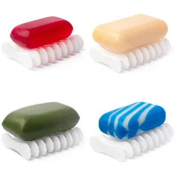 Soap bars isolated on the white background Stock Photos