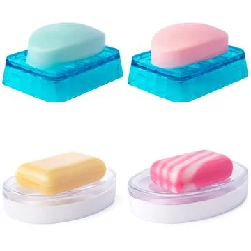 Soap bars isolated on the white background Stock Photos