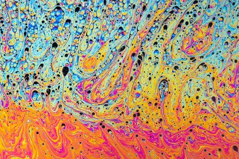 Soap bubble abstract art patterns Stock Photos