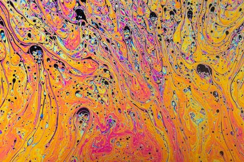 Soap bubble abstract art patterns Stock Photos