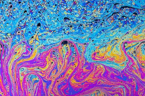 Soap bubble abstract art patterns Stock Photos