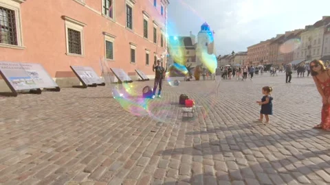 Soap bubble in the air Video stock 169145997
