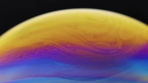 Soap Bubble Ball on black background Stock Footage 161252439
