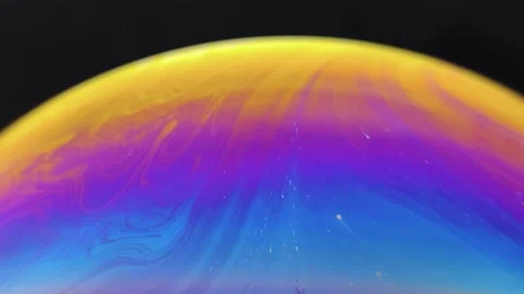 Soap Bubble Ball on black background Stock Footage 161252783