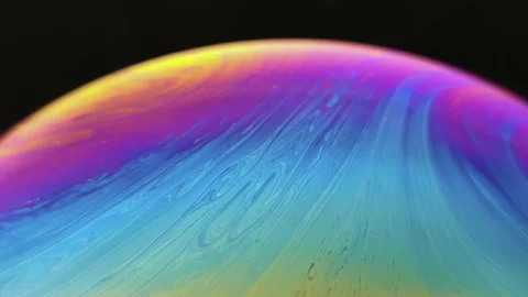 Soap Bubble Ball on black background Stock Footage 161252784