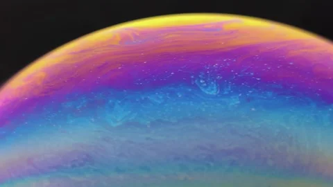 Soap Bubble Ball on black background Stock Footage 161252843